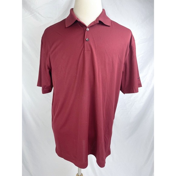 Nike Other - Nike Men Large Red Short Sleeve Athletic Shirt Polo 363807 Dri-Fit